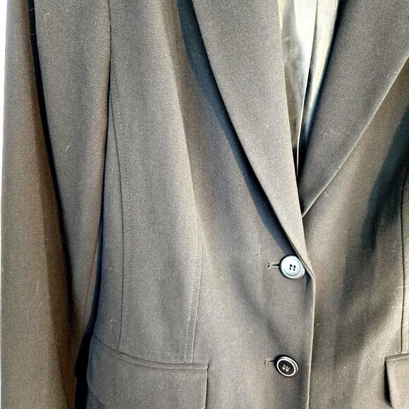Apostrophe Women's Black Blazer 10 Suit Coat 2 Button Misses Size Medium M Work - Picture 6 of 8